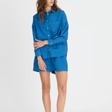 Chiara Long Sleeve Classic Shirt - Deep Dive