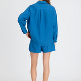 Chiara Long Sleeve Classic Shirt - Deep Dive