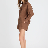 Chiara Long Sleeve Classic Shirt - Macchiato