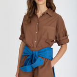 Chiara Long Sleeve Classic Shirt - Macchiato