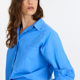 Chiara Long Sleeve Classic Shirt - Ink Blue