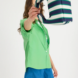 Lilo - Mini bag - Navy/Verde Stripe