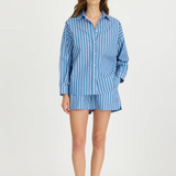 Chiara Long Sleeve Shirt Multi Stripe - Real Teal/Spicy Orange/Blue