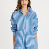 Chiara Long Sleeve Shirt Multi Stripe - Real Teal/Spicy Orange/Blue