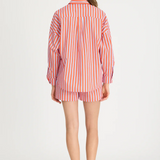 Chiara Long Sleeve Shirt Multi Stripe - Spicy Orange/Himalayan/Blue