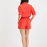 Chiara Long Sleeve Classic Shirt - True Red