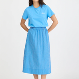 Chiara Bias Skirt Stripe - Ink Blue/Navy/Ivory