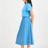 Chiara Bias Skirt Stripe - Ink Blue/Navy/Ivory