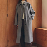 Solana Wool Coat - Brown Black Check