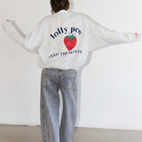 Sydney Strawberry Sweatshirt - Grey Melange