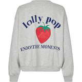 Sydney Strawberry Sweatshirt - Grey Melange