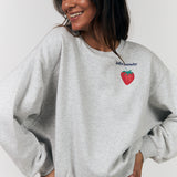 Sydney Strawberry Sweatshirt - Grey Melange