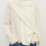 Fine Merino Scarf - Cream