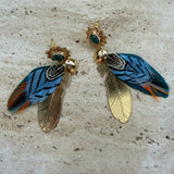 Sao Earrings - Gold/Green