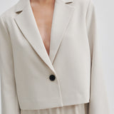 Evie Cropped Blazer - Pumice Stone