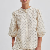 Esa Printed Short Sleeve Shirt - Pumice Stone