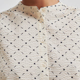 Esa Printed Short Sleeve Shirt - Pumice Stone