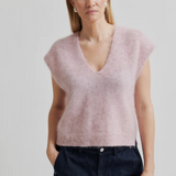 Camryn Knit Vest - Sepia Rose