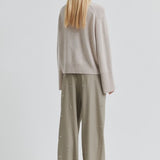 Alpha Knit Cardigan - Mid Brown Melange