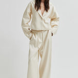 Dazzle Sateen Tie Front Pant - Jet Stream