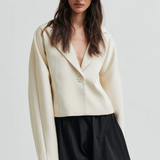 Dazzle Sateen Blazer - Jet Stream
