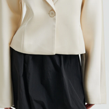 Dazzle Sateen Blazer - Jet Stream