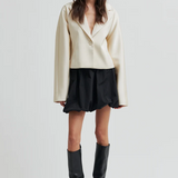 Dazzle Sateen Blazer - Jet Stream