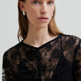 Social Lace Tee - Black