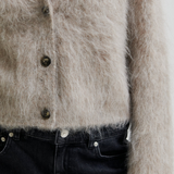 Karla Fluffy Cardigan - Pumice Stone