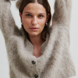 Karla Fluffy Cardigan - Pumice Stone