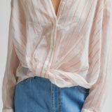 Chevy Twist Front Stripe Shirt - Creampuff