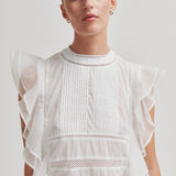 Kristel Frill Blouse - White