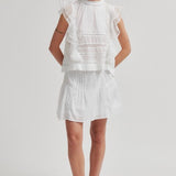 Kristel Frill Blouse - White