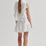 Kristel Frill Blouse - White