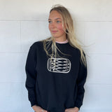 Sardine Can Crew - White on Black