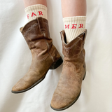 FAR MER Boot Socks - Beige