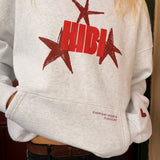 HIBI Star Hoodie  - Grey Marle