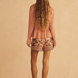 Alba Senese Crochet Ruffle Cardigan