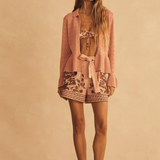 Alba Senese Crochet Ruffle Cardigan