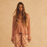 Alba Senese Crochet Ruffle Cardigan
