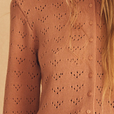 Alba Senese Crochet Ruffle Cardigan