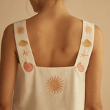Alcio Embroidered Square Neck Swing Top