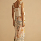 Alcio Embroidered Square Neck Swing Top