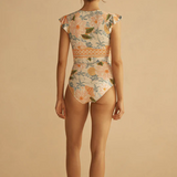 Ruffle Sleeve One Piece - Alcio