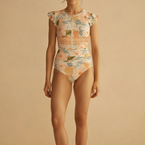 Ruffle Sleeve One Piece - Alcio