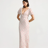 Florence Dress - Ruby Antique Dot