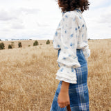 Lucinda Blouse - Cerulean Peony