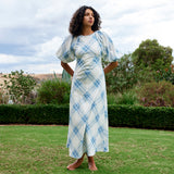 Lucinda Dress - Cerulean Plaid