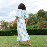 Lucinda Dress - Cerulean Plaid