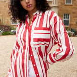 Buddy Shirt - Ruby Antique Stripe